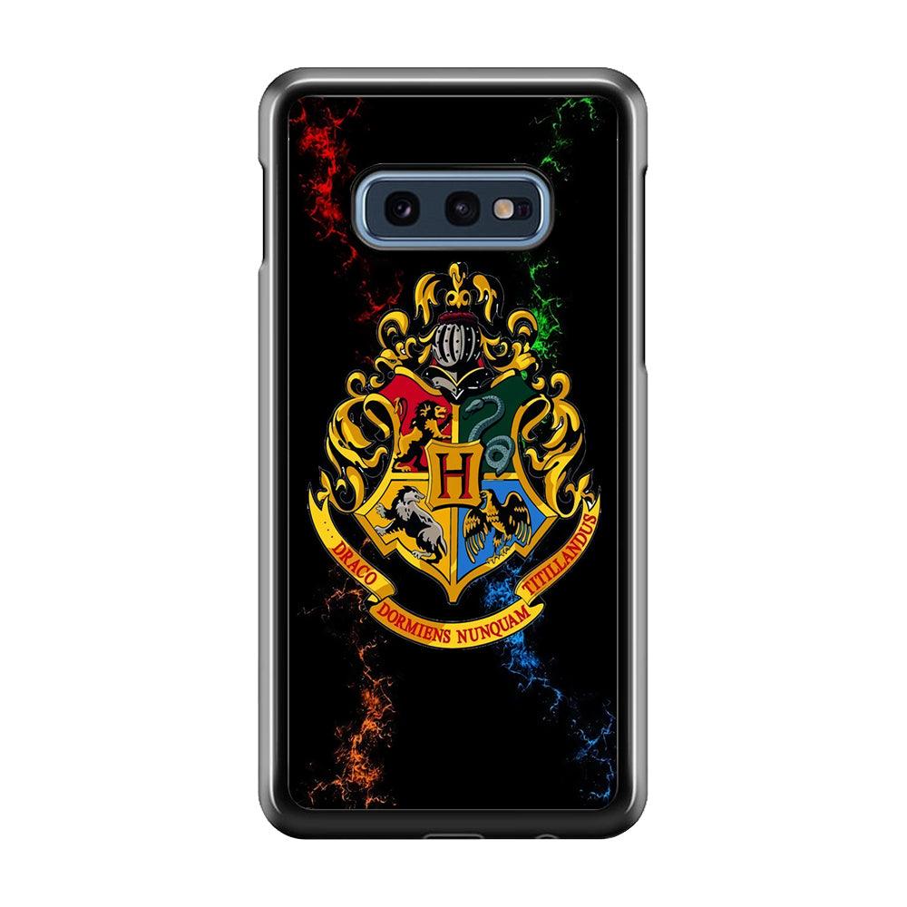 Hogwarts Symbol Black Samsung Galaxy S10E Case-Plastic / Full Wrap (3D Case)-Xtracase