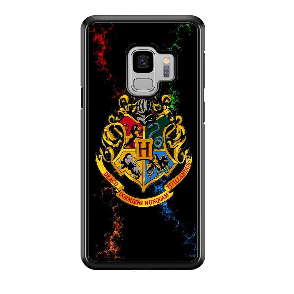Hogwarts Symbol Black Samsung Galaxy S9 Case-Plastic / Full Wrap (3D Case)-Xtracase