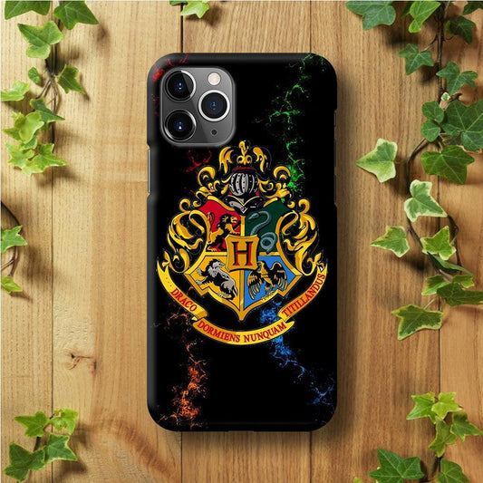 Hogwarts Symbol Black iPhone 11 Pro Case-Plastic / Full Wrap (3D Case)-Xtracase