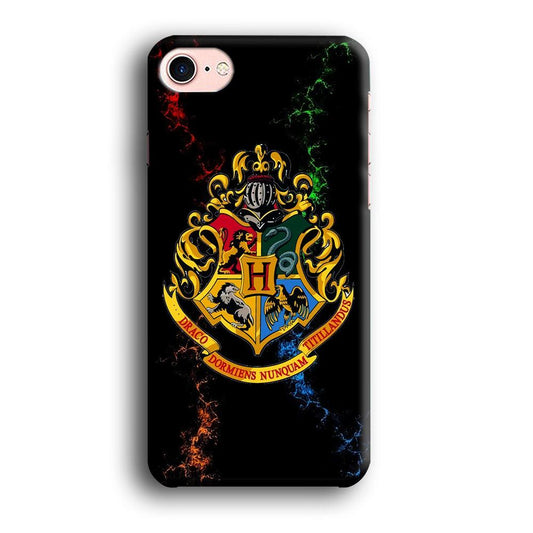Hogwarts Symbol Black iPhone 8 Case-Plastic / Full Wrap (3D Case)-Xtracase