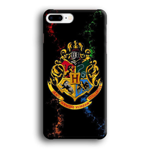 Hogwarts Symbol Black iPhone 8 Plus Case-Plastic / Full Wrap (3D Case)-Xtracase