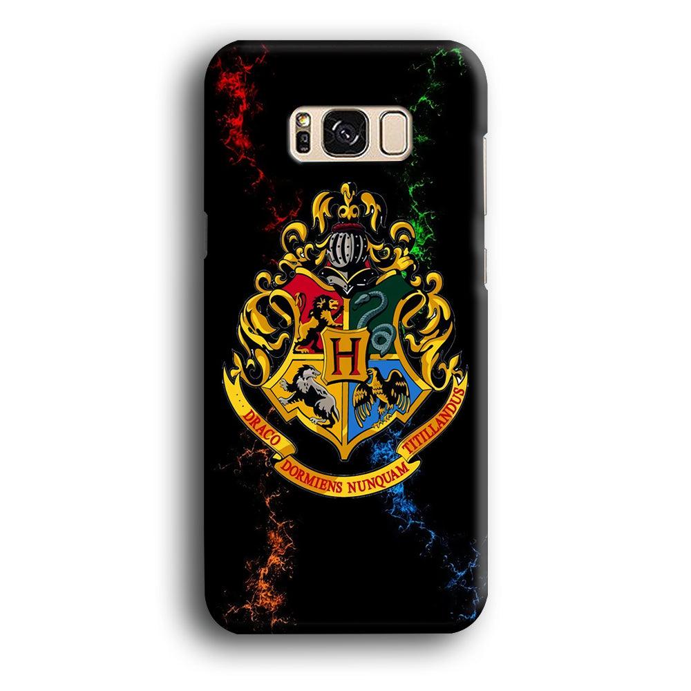 Hogwarts Symbol Black Samsung Galaxy S8 Case-Plastic / Full Wrap (3D Case)-Xtracase