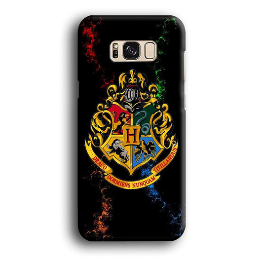 Hogwarts Symbol Black Samsung Galaxy S8 Case-Plastic / Full Wrap (3D Case)-Xtracase