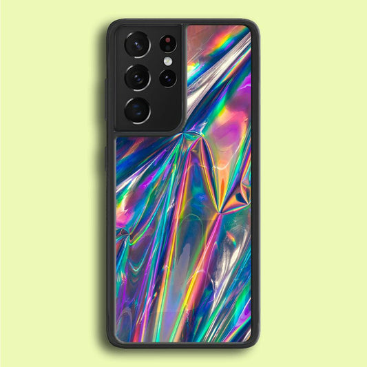 Hologram Holographic Samsung Galaxy S21 Ultra Case-Rubber / Black (2D Case)-Xtracase
