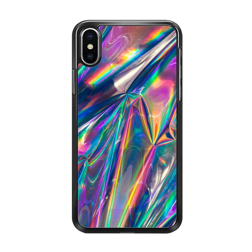 Hologram Holographic iPhone Xs Case-Rubber / Black (2D Case)-Xtracase
