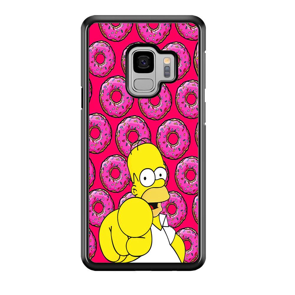 Homer Simpson Donut Samsung Galaxy S9 Case-Plastic / Full Wrap (3D Case)-Xtracase