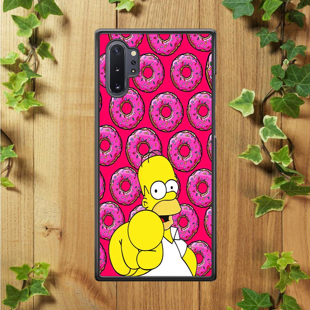 Homer Simpson Donut Samsung Galaxy Note 10 Plus Case-Plastic / Full Wrap (3D Case)-Xtracase