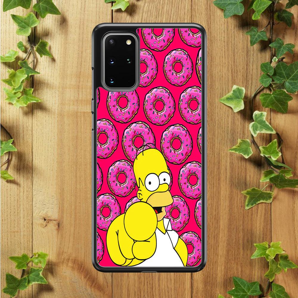 Homer Simpson Donut Samsung Galaxy S20 Plus Case-Plastic / Full Wrap (3D Case)-Xtracase