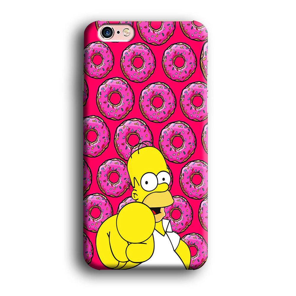 Homer Simpson Donut iPhone 6 | 6s Case-Plastic / Full Wrap (3D Case)-Xtracase