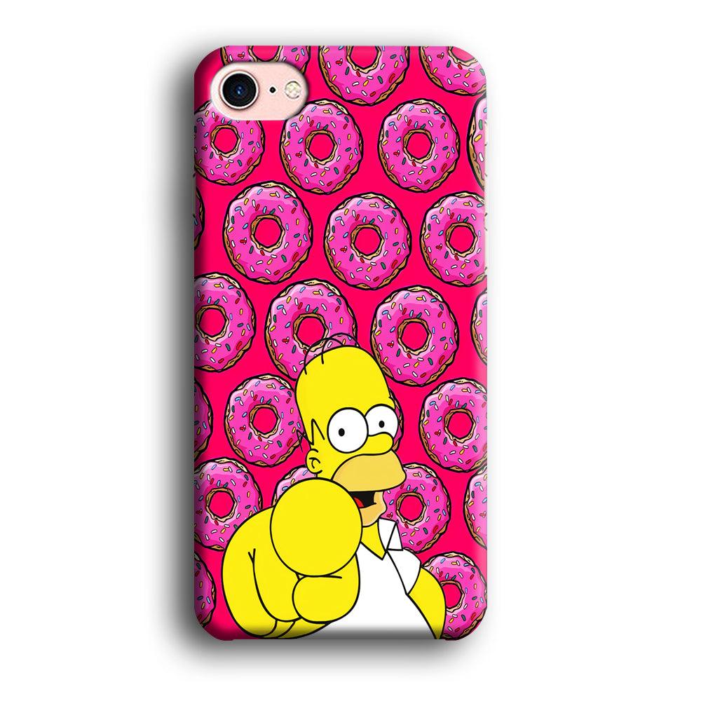 Homer Simpson Donut iPhone SE 2020 Case-Plastic / Full Wrap (3D Case)-Xtracase