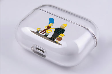 Homer Simpson Family Hard Plastic Protective Clear Case Cover For Apple Airpod Pro