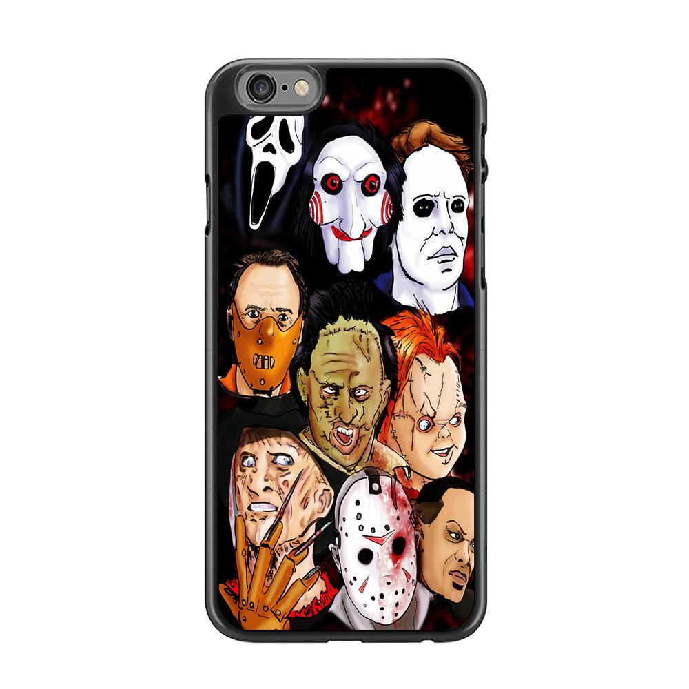 Horror Movie The Faces iPhone 6 | 6s Case-Rubber / Black (2D Case)-Xtracase