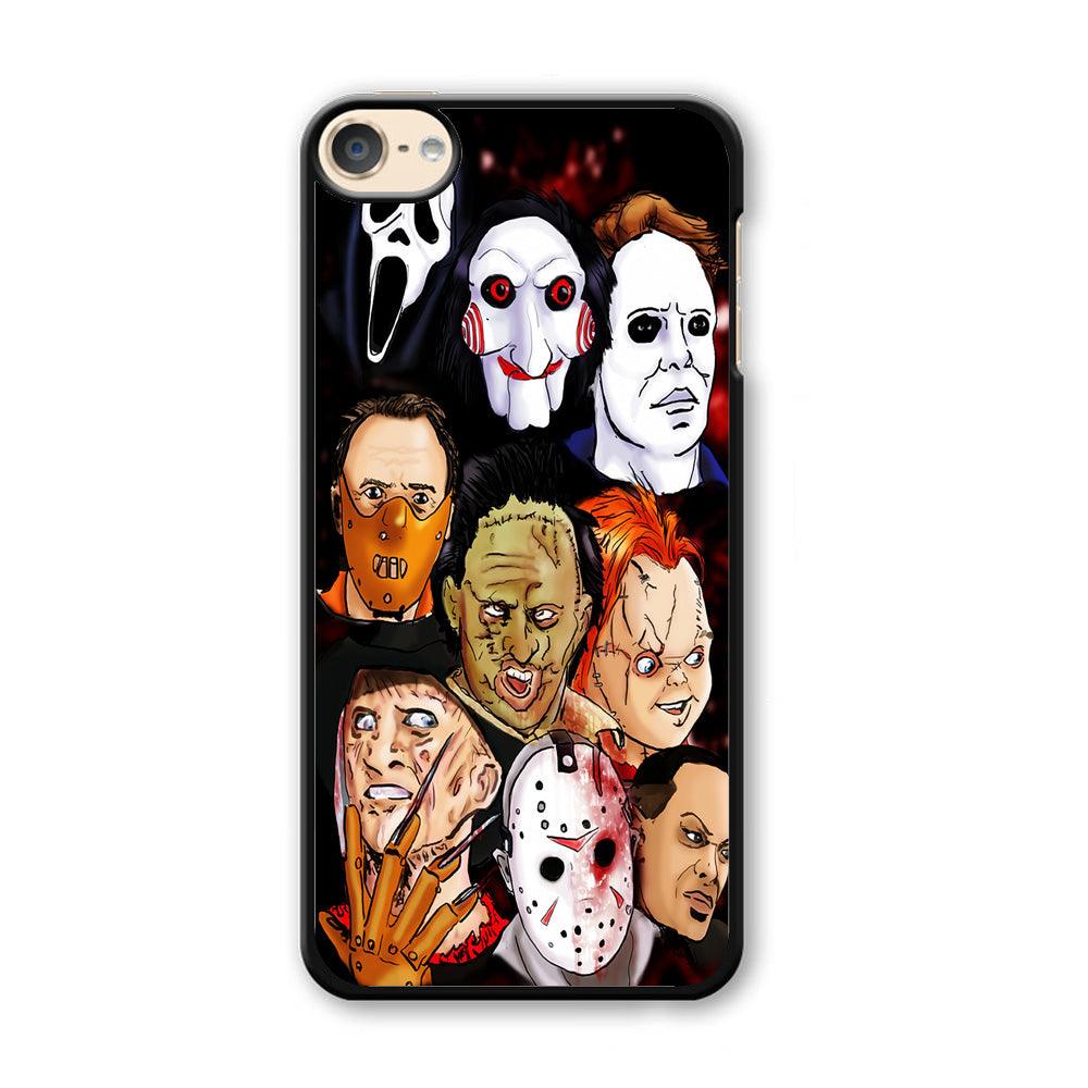 Horror Movie The Faces iPod Touch 6 Case-Plastic / Black (2D Case)-Xtracase