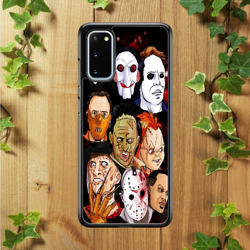 Horror Movie The Faces Samsung Galaxy S20 Case-Rubber / Black (2D Case)-Xtracase