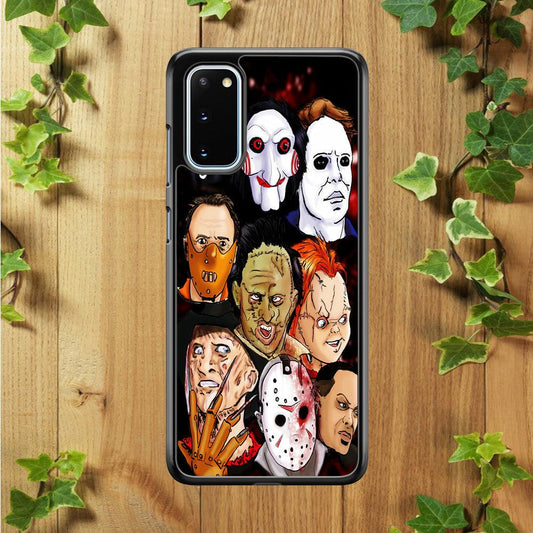 Horror Movie The Faces Samsung Galaxy S20 Case-Rubber / Black (2D Case)-Xtracase