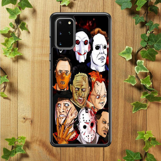 Horror Movie The Faces Samsung Galaxy S20 Plus Case-Rubber / Black (2D Case)-Xtracase