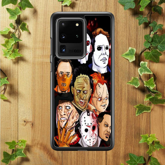 Horror Movie The Faces Samsung Galaxy S20 Ultra Case-Plastic / Full Wrap (3D Case)-Xtracase