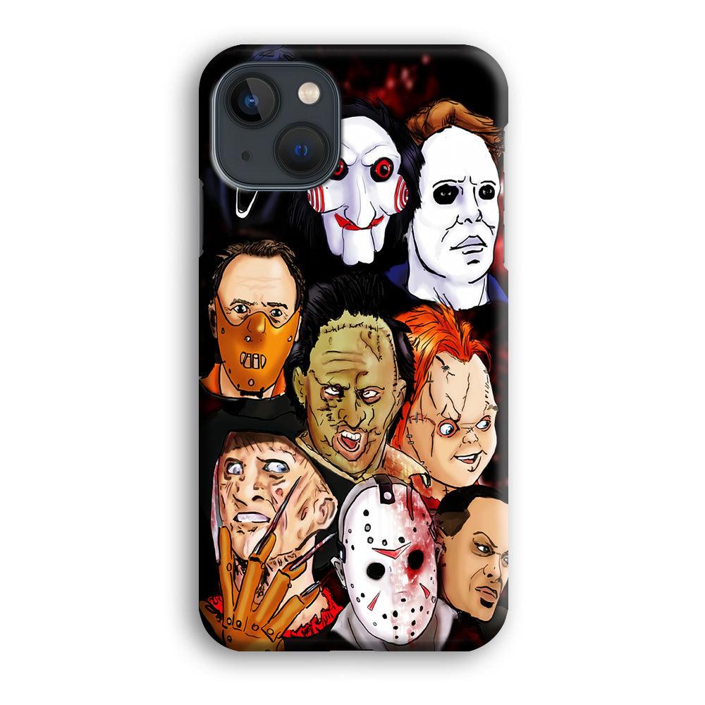 Horror Movie The Faces iPhone 13 Pro Case-Plastic / Full Wrap (3D Case)-Xtracase