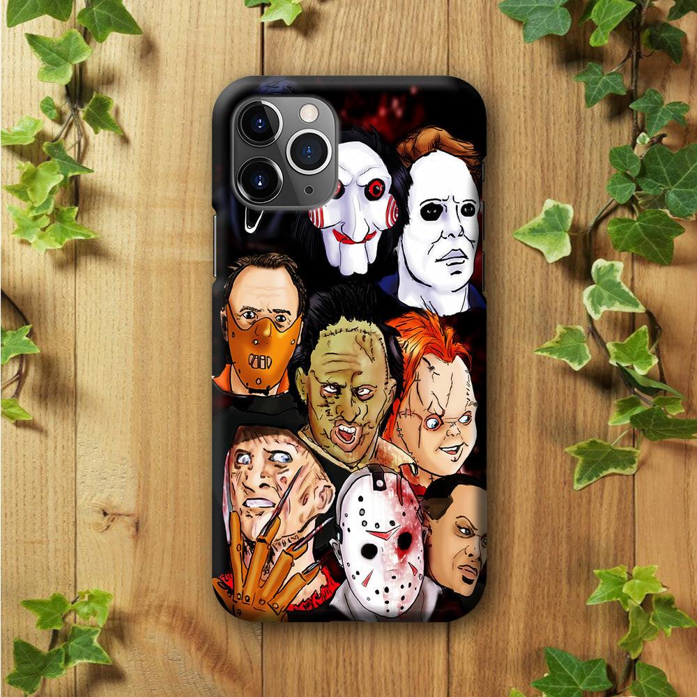 Horror Movie The Faces iPhone 11 Pro Max Case-Plastic / Full Wrap (3D Case)-Xtracase