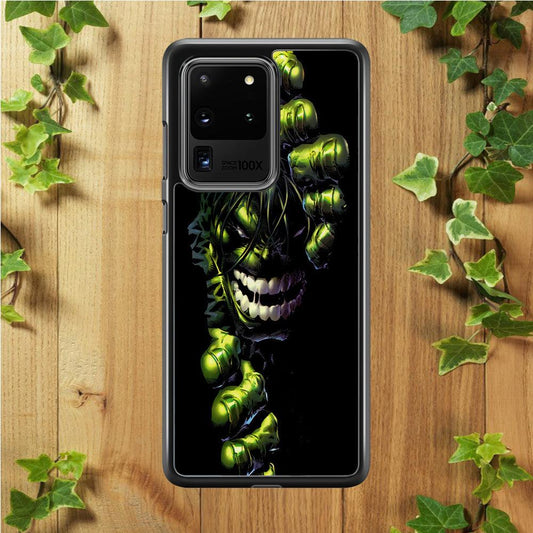 Hulk 001 Samsung Galaxy S20 Ultra Case-Rubber / White (2D Case)-Xtracase
