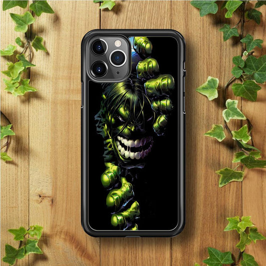 Hulk 001 iPhone 11 Pro Max Case-Rubber / Black (2D Case)-Xtracase