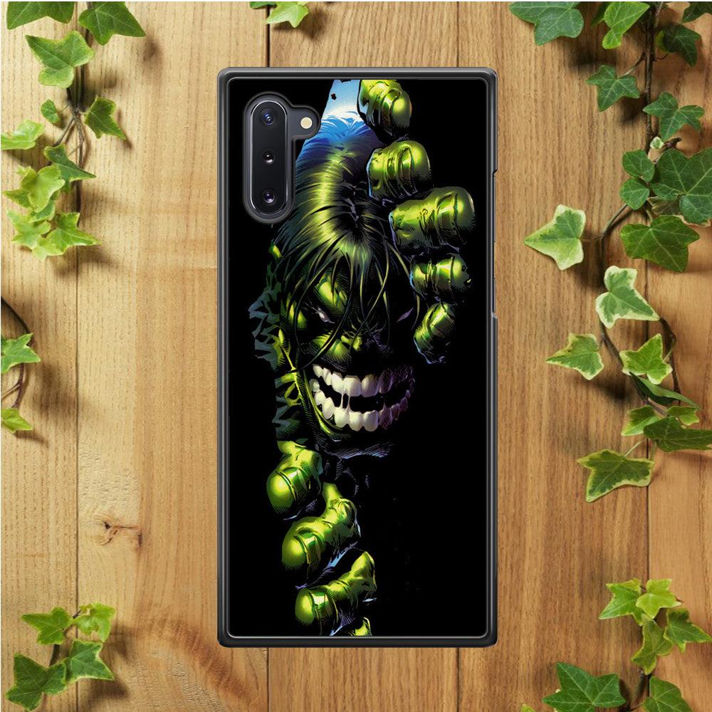 Hulk 001 Samsung Galaxy Note 10 Case-Rubber / White (2D Case)-Xtracase
