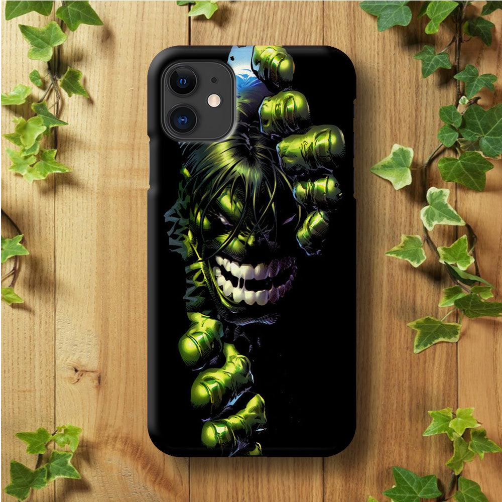 Hulk 001 iPhone 11 Case-Plastic / Full Wrap (3D Case)-Xtracase