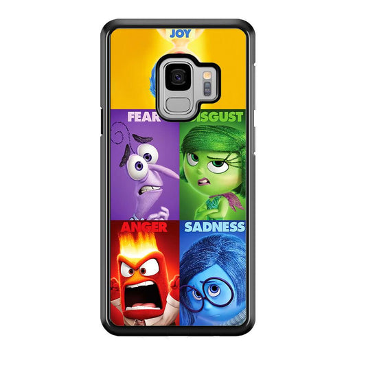 Inside Out Cartoon Samsung Galaxy S9 Case-Rubber / Black (2D Case)-Xtracase