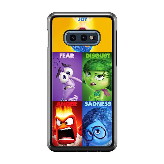 Inside Out Cartoon Samsung Galaxy S10E Case-Rubber / White (2D Case)-Xtracase