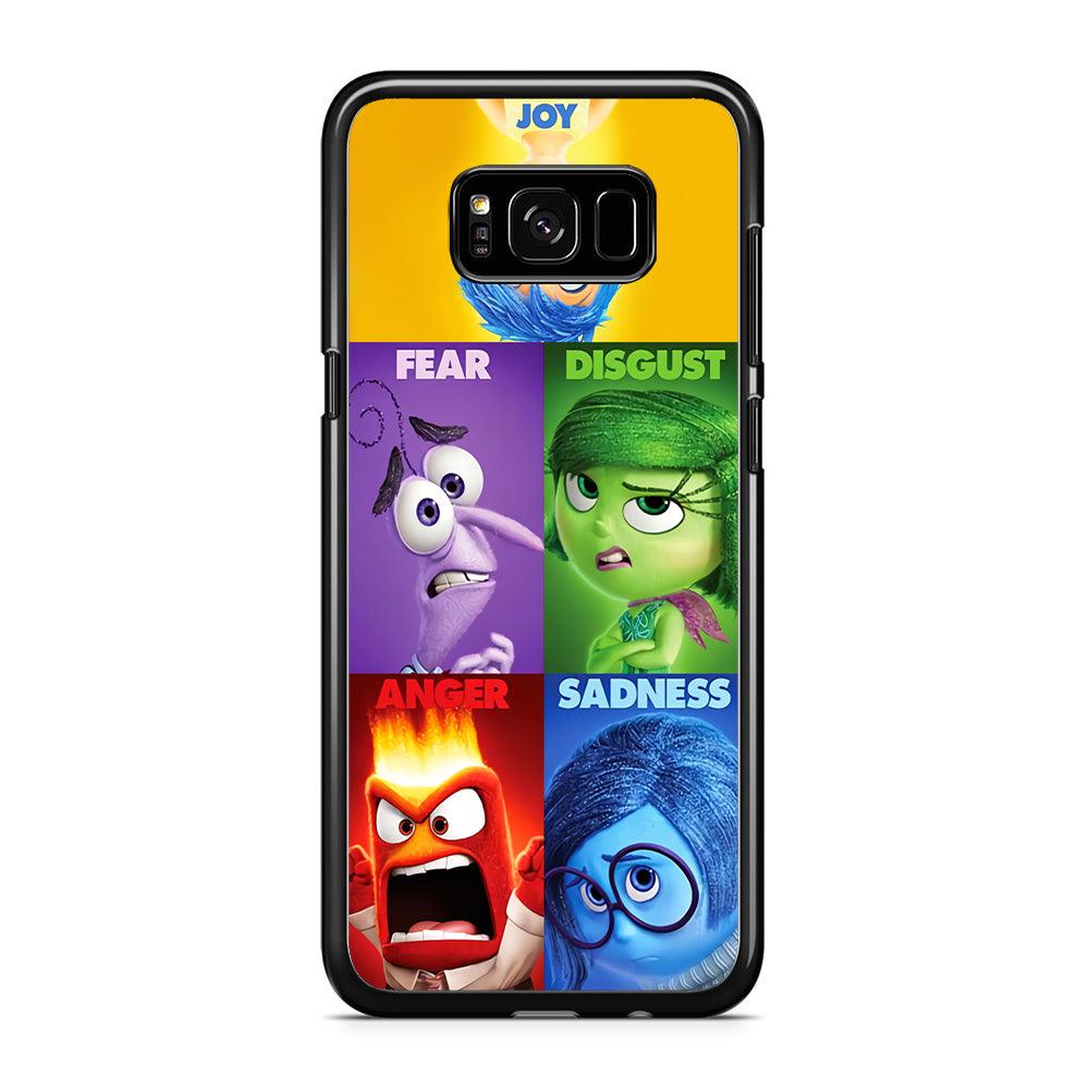 Inside Out Cartoon Samsung Galaxy S8 Case-Rubber / Black (2D Case)-Xtracase