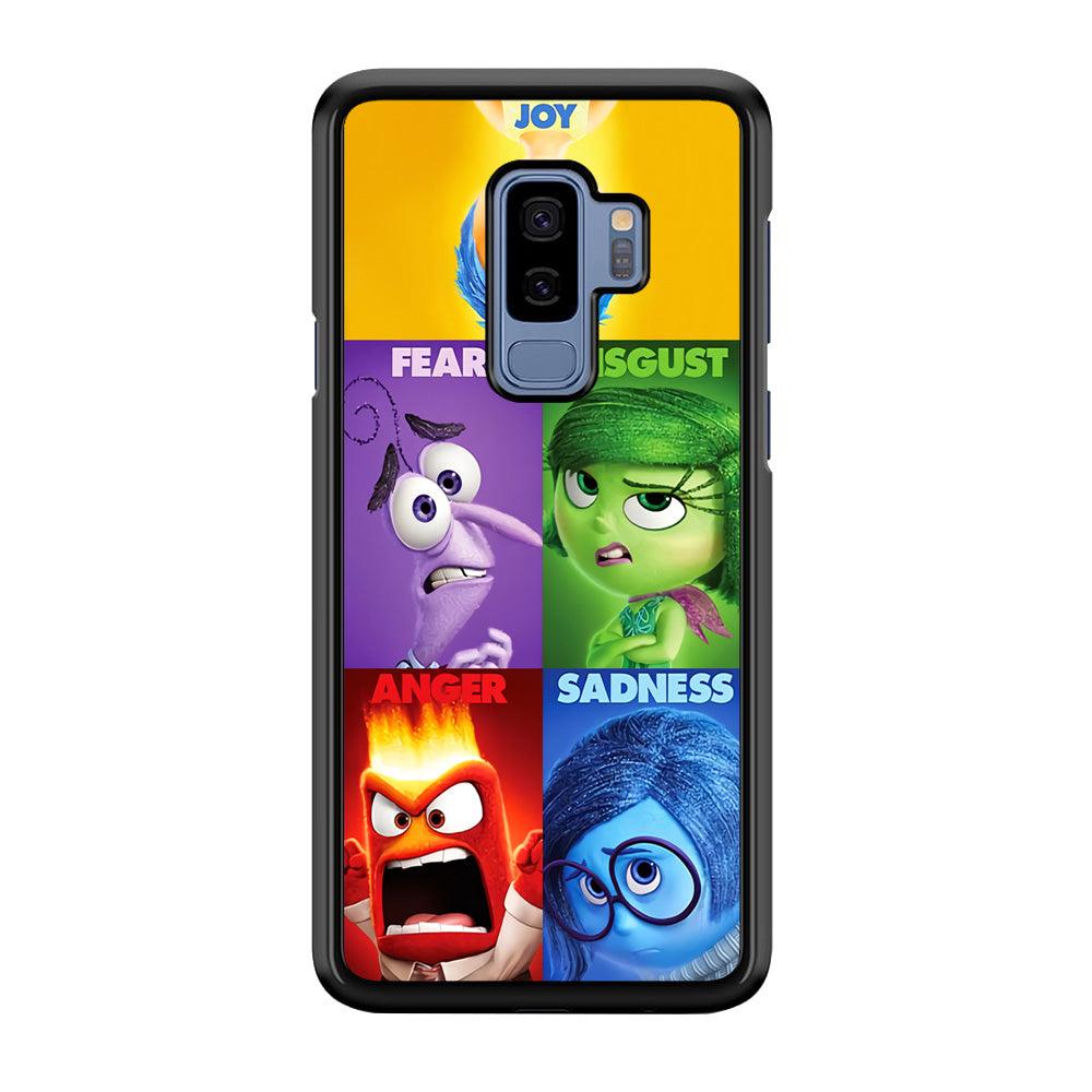 Inside Out Cartoon Samsung Galaxy S9 Plus Case-Rubber / Black (2D Case)-Xtracase