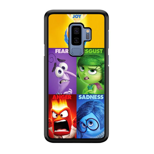 Inside Out Cartoon Samsung Galaxy S9 Plus Case-Rubber / Black (2D Case)-Xtracase