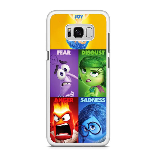 Inside Out Cartoon Samsung Galaxy S8 Case-Rubber / White (2D Case)-Xtracase