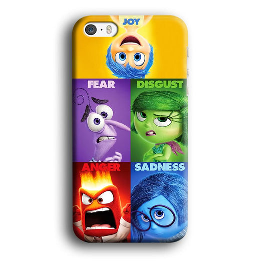 Inside Out Cartoon iPhone 5 | 5s Case-Rubber / White (2D Case)-Xtracase
