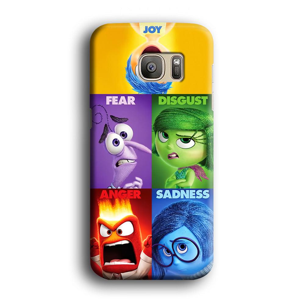 Inside Out Cartoon Samsung Galaxy S7 Edge Case-Plastic / Full Wrap (3D Case)-Xtracase
