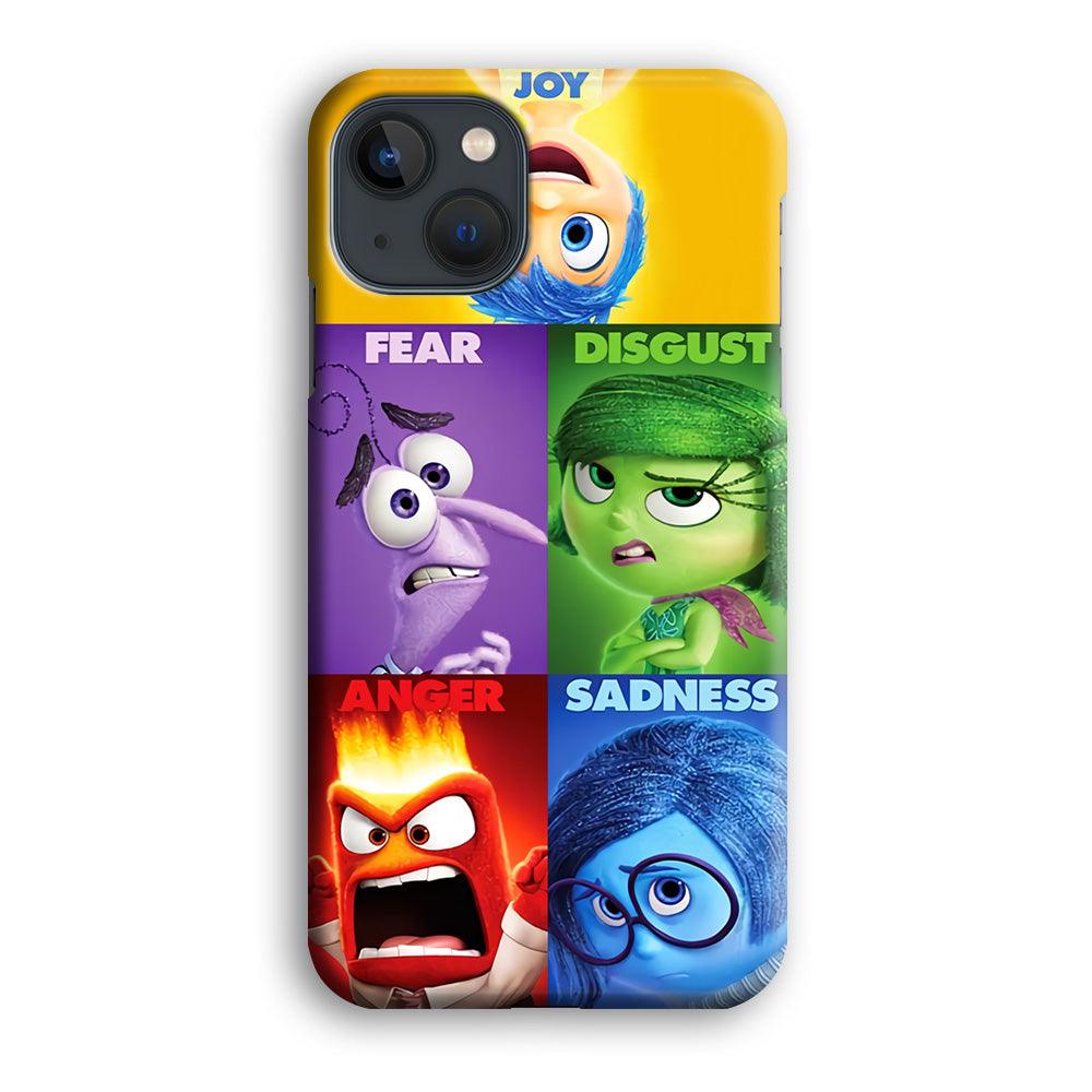 Inside Out Cartoon iPhone 13 Pro Case-Plastic / Full Wrap (3D Case)-Xtracase