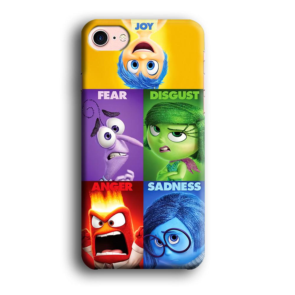 Inside Out Cartoon iPhone 7 Case-Plastic / Full Wrap (3D Case)-Xtracase