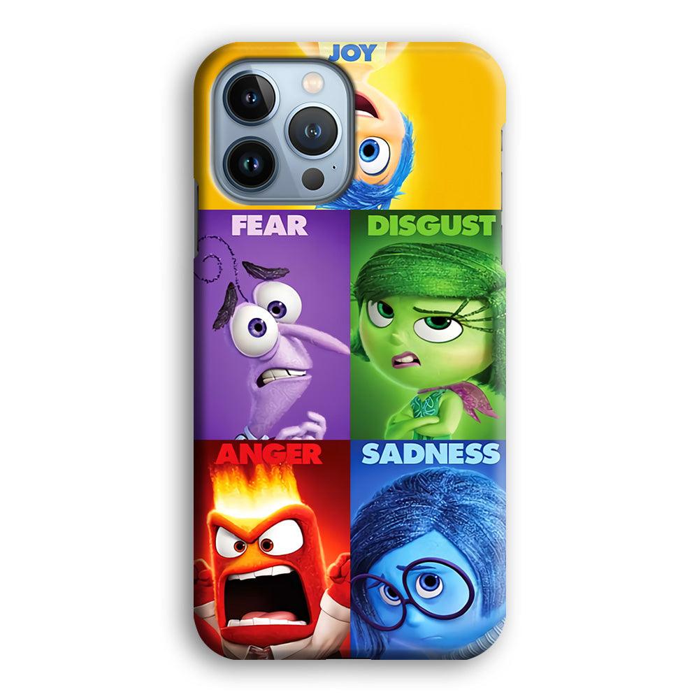 Inside Out Cartoon iPhone 13 Pro Max Case-Plastic / Full Wrap (3D Case)-Xtracase