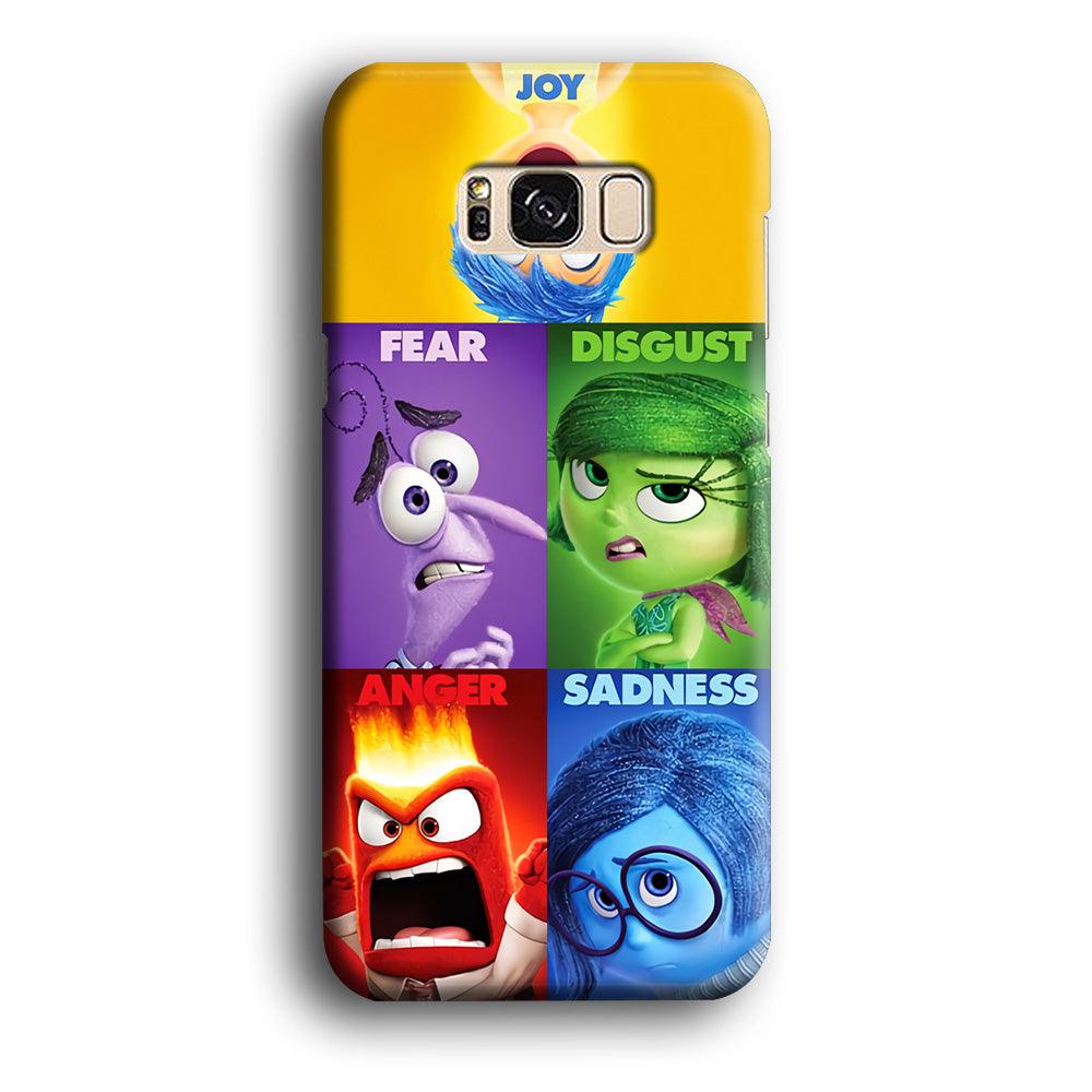 Inside Out Cartoon Samsung Galaxy S8 Case-Plastic / Full Wrap (3D Case)-Xtracase