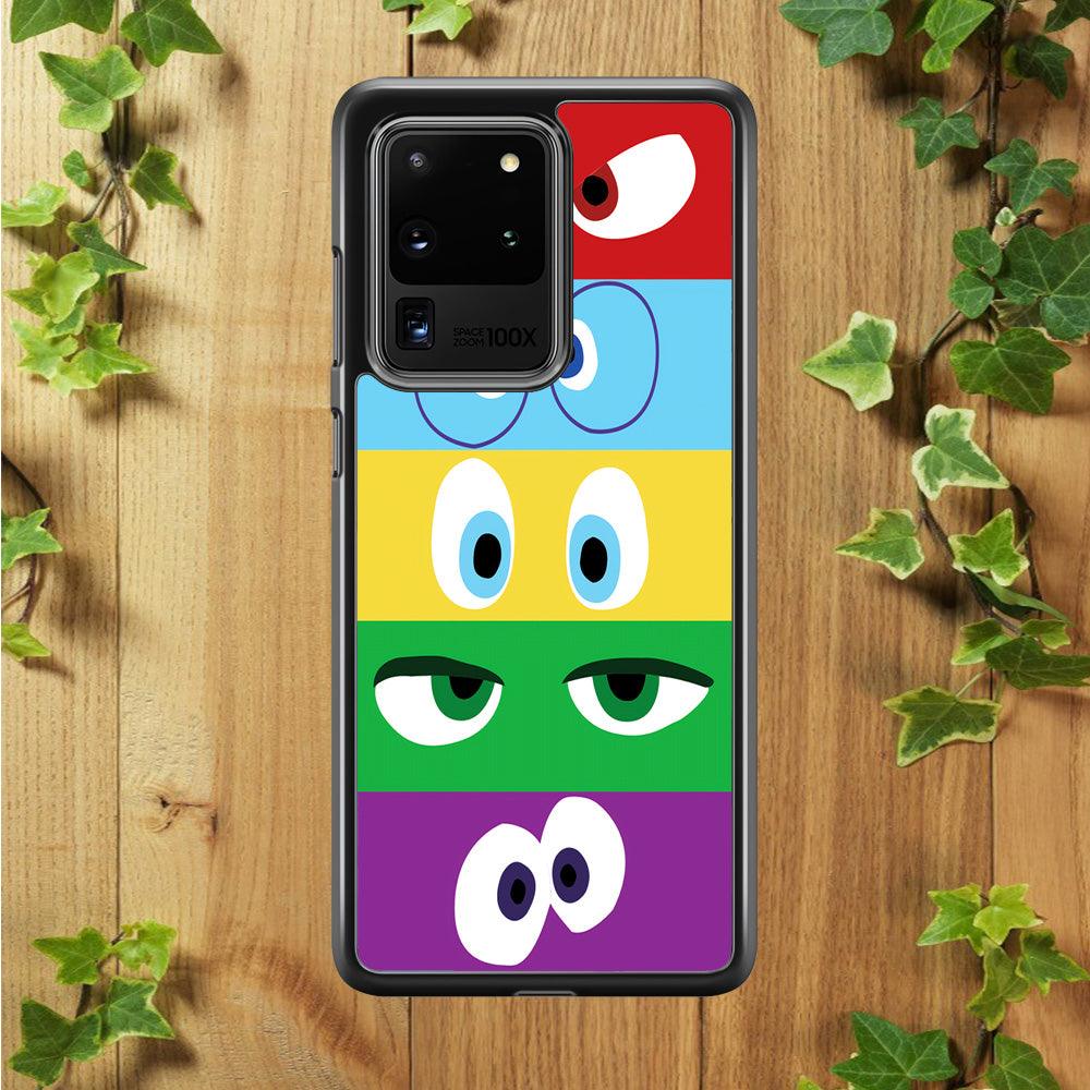 Inside Out Eyes Samsung Galaxy S20 Ultra Case-Rubber / White (2D Case)-Xtracase
