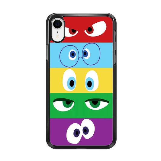 Inside Out Eyes iPhone XR Case-Rubber / Black (2D Case)-Xtracase
