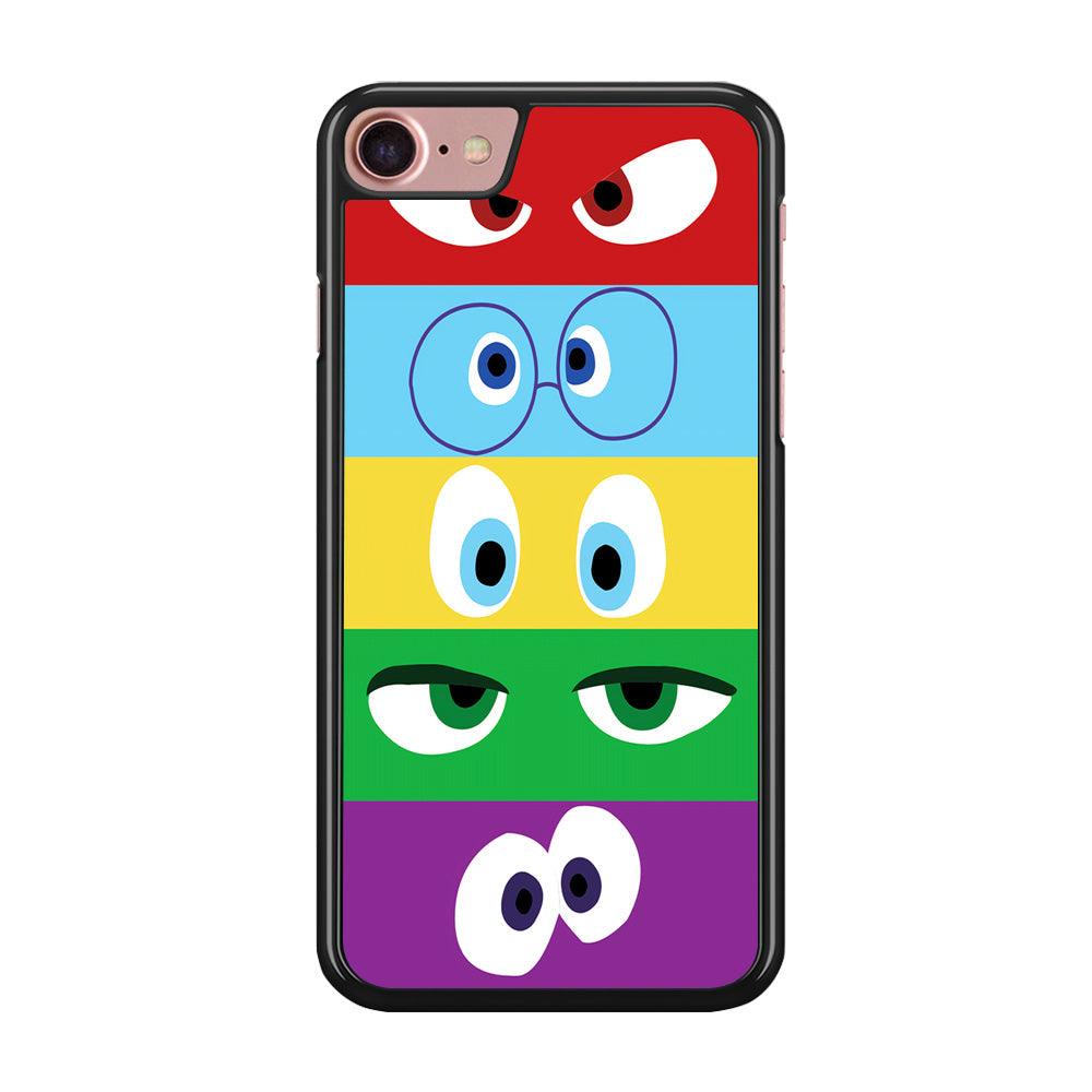 Inside Out Eyes iPhone 8 Case-Rubber / Black (2D Case)-Xtracase
