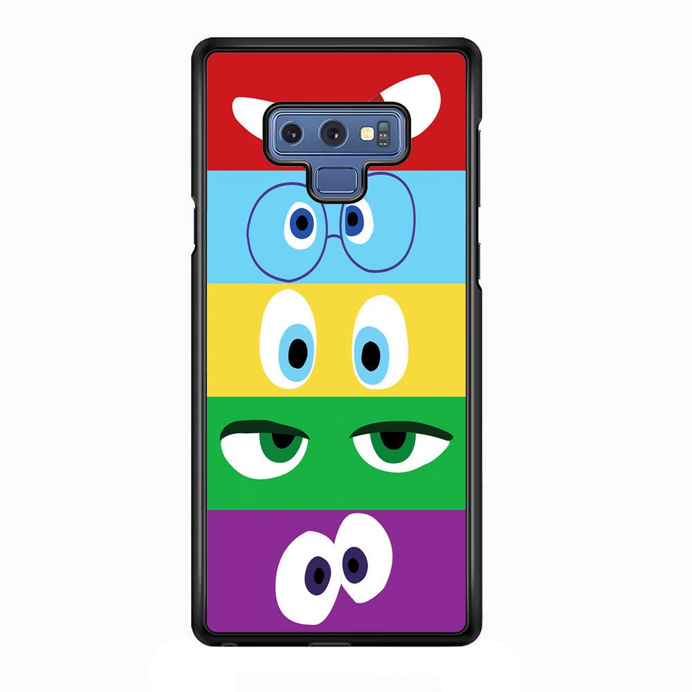 Inside Out Eyes Samsung Galaxy Note 9 Case-Rubber / White (2D Case)-Xtracase