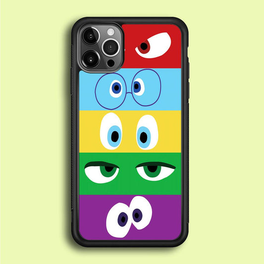 Inside Out Eyes iPhone 12 Pro Case-Rubber / Black (2D Case)-Xtracase