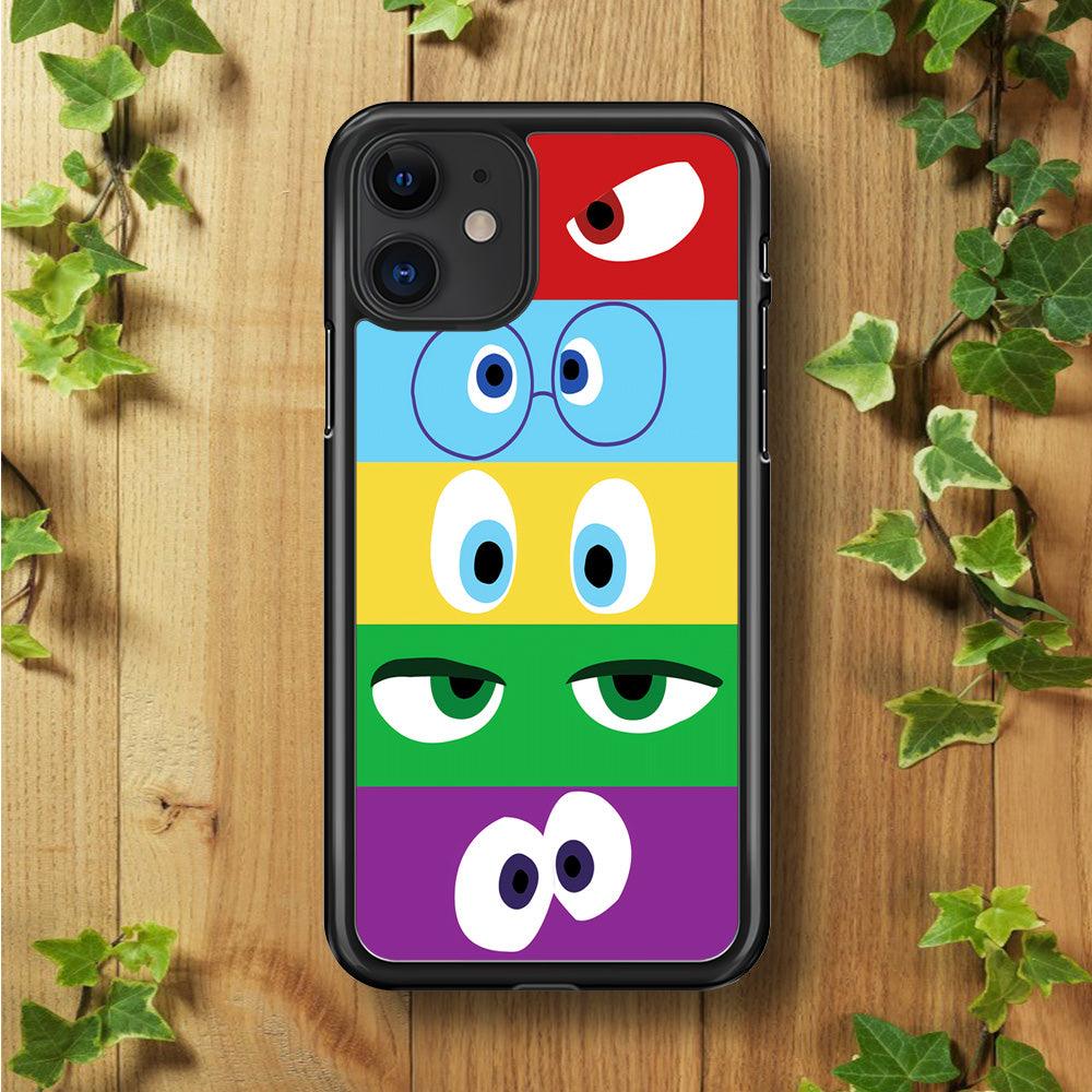 Inside Out Eyes iPhone 11 Case-Rubber / Black (2D Case)-Xtracase