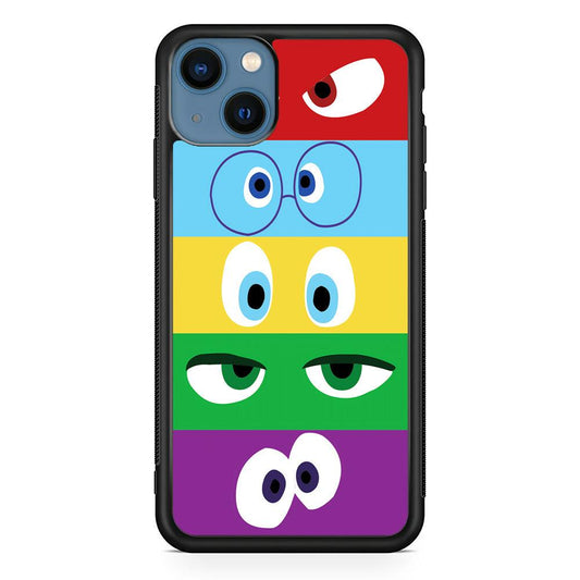 Inside Out Eyes iPhone 13 Mini Case-Rubber / Black (2D Case)-Xtracase
