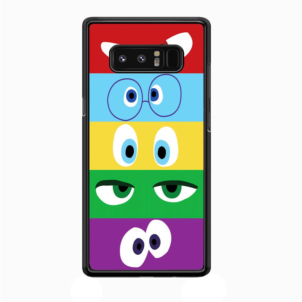 Inside Out Eyes Samsung Galaxy Note 8 Case-Rubber / Black (2D Case)-Xtracase