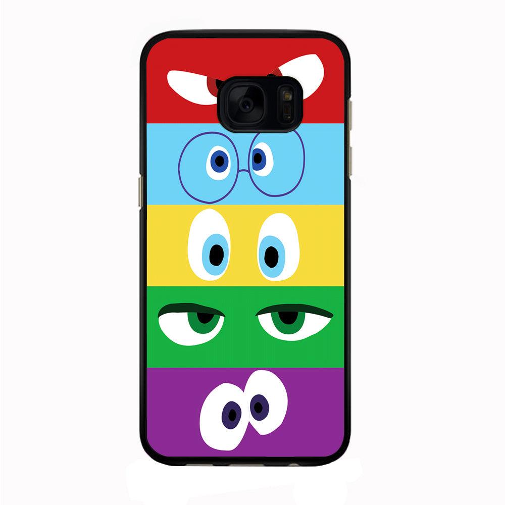 Inside Out Eyes Samsung Galaxy S7 Edge Case-Rubber / Black (2D Case)-Xtracase