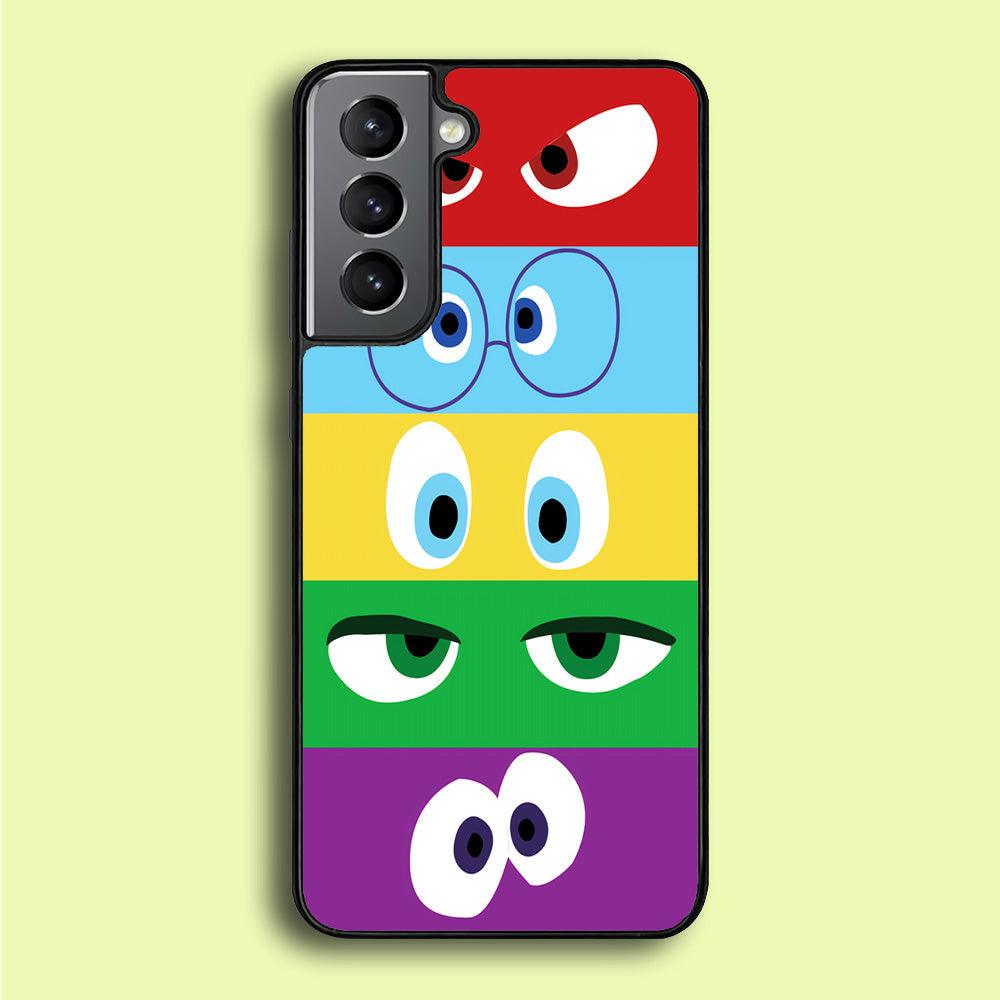 Inside Out Eyes Samsung Galaxy S21 Plus Case-Rubber / Black (2D Case)-Xtracase