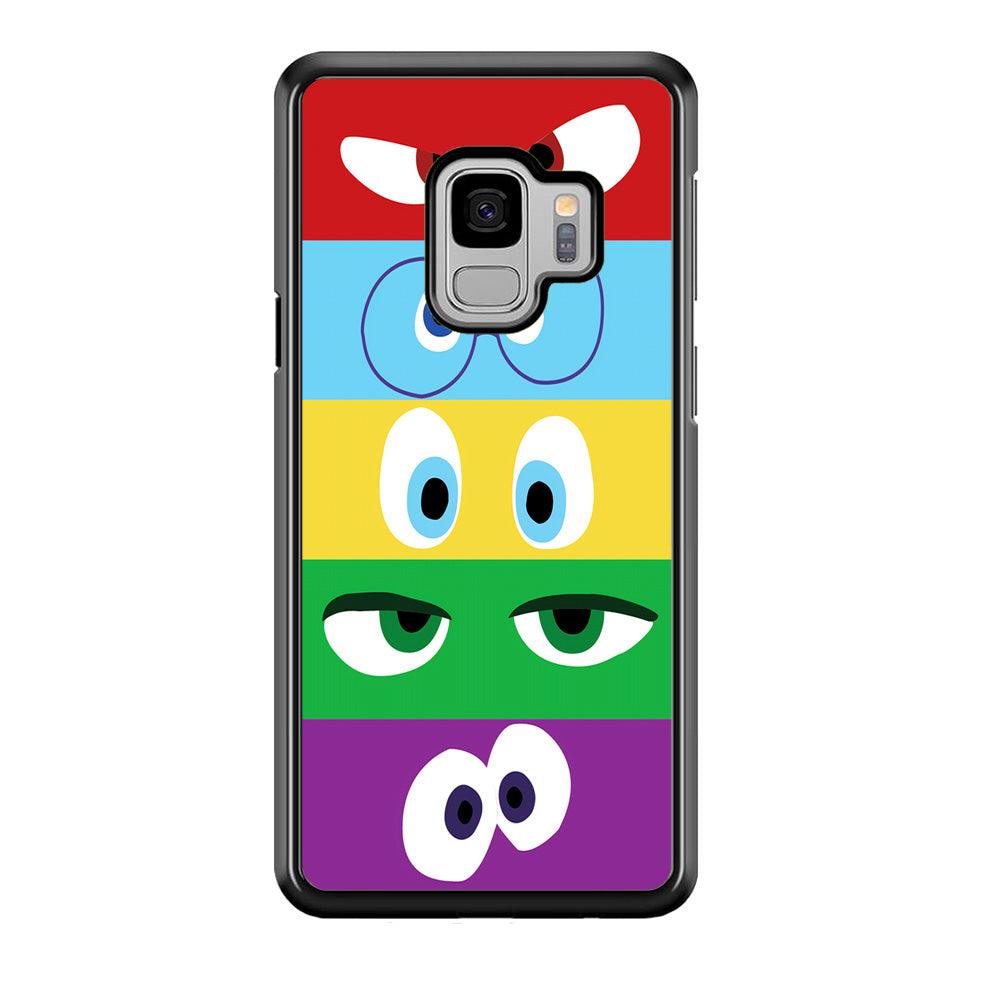 Inside Out Eyes Samsung Galaxy S9 Case-Rubber / White (2D Case)-Xtracase